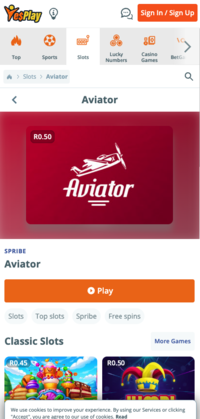 ZA | CPA | YesPlay Casino| Creo: Aviator logo