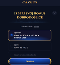 SI |CPA|FB Apps- Cazeus| BONUS POP UP logo