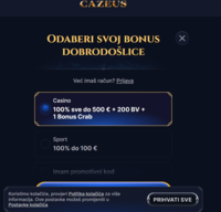 HR|CPA|FB Apps- Cazeus| BONUS POP UP logo