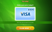 US|SOI|TooLucky $500 Visa Gift Card|All devices logo