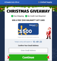 US|SOI|Trendndaily $500 Walmart gift card - Social|All devices logo