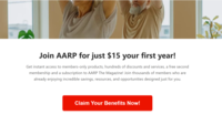US|CC Submit|AARP (v4 - With Prelander) - Become a Member and Save 25%|All devices logo
